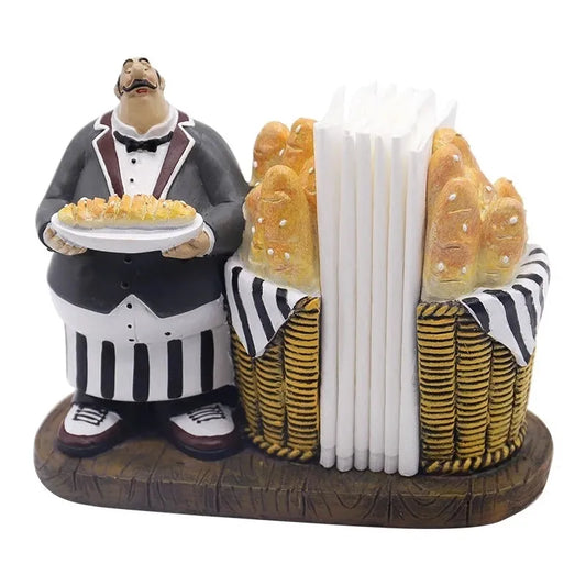Statues Table Decoration And Accessor Chef Tissue Boxes Modern Sculptures Figurines For Interior Room Ornaments Home Decor Craft