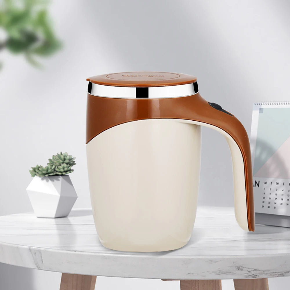 Tasse à café paresseux en acier inoxydable 304, tasse à agitation automatique, tasse à lait électrique rotative magnétique, marque