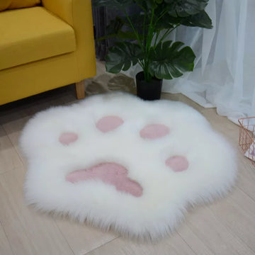 Cute Cat Paw Pattern Soft Plush Carpet Home Sofa Coffee Table Floor Mat Bedroom Bedside Decorative Carpe t Christmas gifts