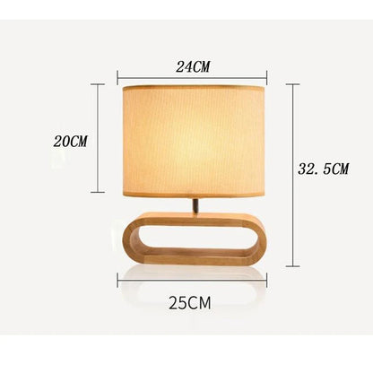 Nordic wood base table lamp cloth lampshade table lights for living room bedroom bedside desk lamp reading lights fixture E27