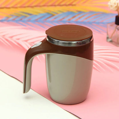 Fauler Kaffee-Rührbecher, automatischer Rührbecher, magnetischer rotierender elektrischer Milchbecher, Markierungsbecher aus 304 Edelstahl