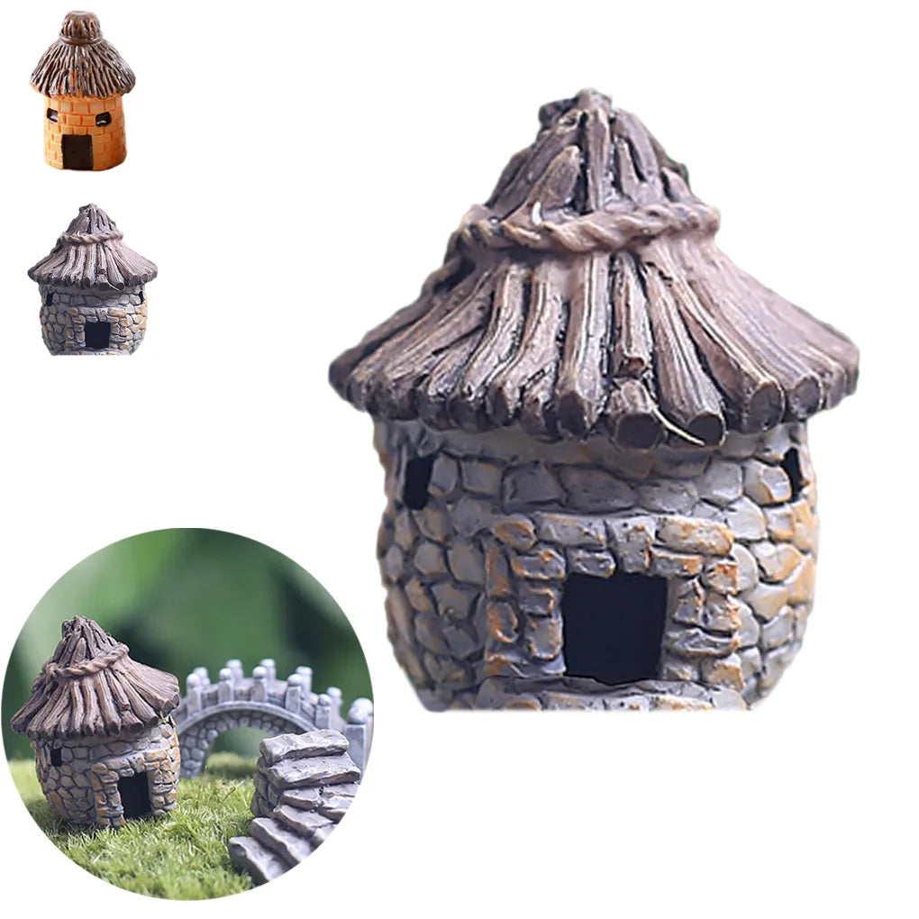 Mini Cottage Model Micro Romantic Cartoon Houses Figurines House Adornment Garden Villa Ornament Using Accessories