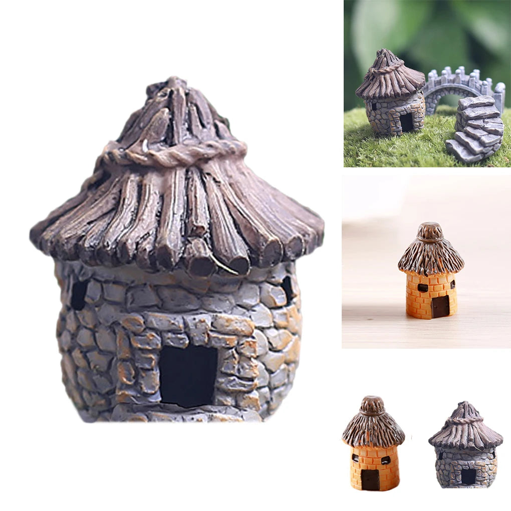 Mini chalet modèle Micro maisons de dessin animé romantique Figurines maison ornement jardin Villa ornement utilisant des accessoires