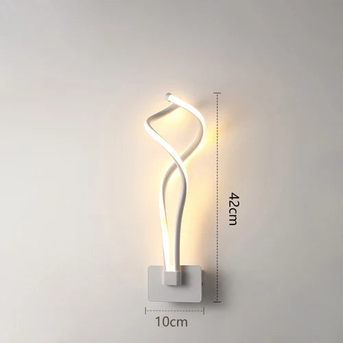 Modern Wall Lamp Living Room Bedroom Headbed LED Indoor Black White Walkway Lighting Decorative Wall Light