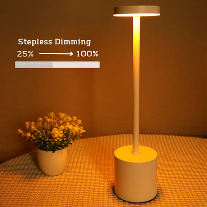Lampe de Table LED tactile en métal, Rechargeable, Simple, trois couleurs, barre lumineuse d'ambiance créative, décoration extérieure, veilleuse