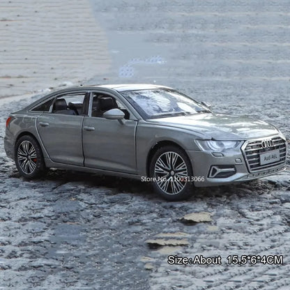 1:32 Alloy Diecast RS7 A6L Toys Cars Models Wheel Steering Light Music Vehicles 6 Doors Opened Miniature Car Toddler Kids Gifts