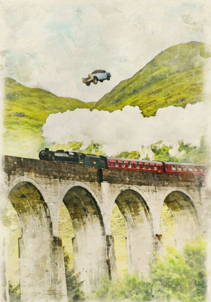 Wizard Inspired H-Hogwarts Poster Owl Magical School Castle Pumpkin House Canvas Painting Nursery Wall Art Kids Room Home Decor