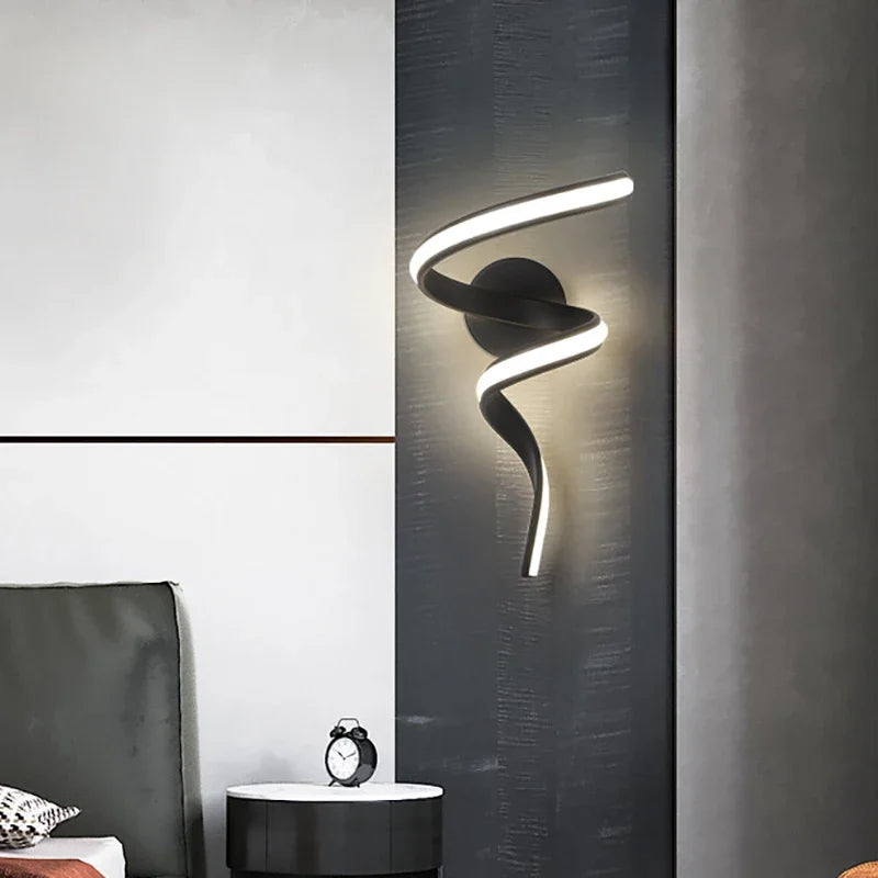 Nordic LED Wall Lamp Minimalist Large 42cm Line Lamp For Living Room Background Wall Bedroom Bedside Indoor Illumination Fixture