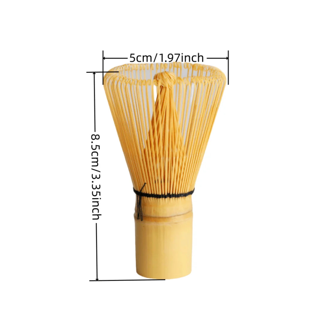 Handmade Golden Bamboo Matcha Whiskey, Traditional Japanese Matcha Blender - Tea Set Made from Durable and Sustainable Organic B
