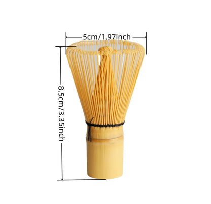 Handmade Golden Bamboo Matcha Whiskey, Traditional Japanese Matcha Blender - Tea Set Made from Durable and Sustainable Organic B