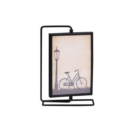 Picture Frame Cards Display Holder with Glass Front Ornament Rotating Photo Frame for Office Family Wedding Love Farmhouse Home