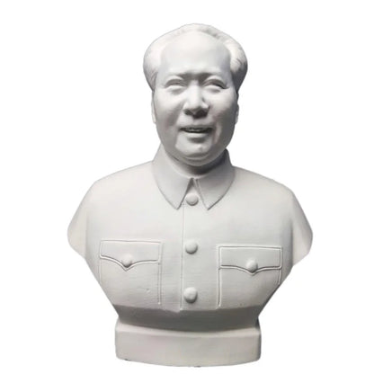 Mao Zedong Great Man Ornament Chairman Plaster Statue Art Teaching Aids Decoration Living Room Figurine Desktop Decor Modern
