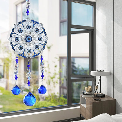 Sun Catcher Crystal Suncatcher Hanging Glass Prisms Wind Chimes Light Catcher Butterfly Wind Pendants for Car Garden Decorations