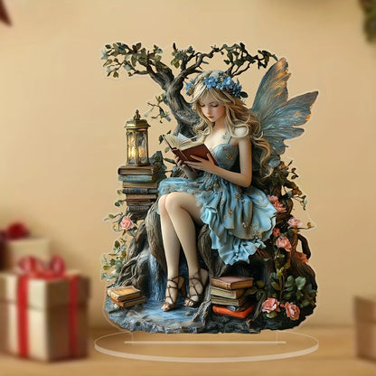 7in Acrylic fairy Tale Angel Elf Can Stand Tabletop Decoration Home Office Club cafe Decoration Friend Birthday Gift Photo Props