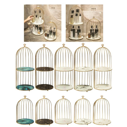 Perfume Rack, Makeup Organizer, Jewelry Display Stand Luxury Holder Cosmetics Shelf Tray for Vanity, Desktop,