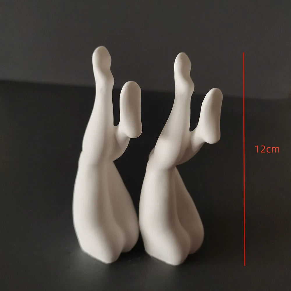 2PCS Human Body Leg Sculpture Decoration Aromatherapy Plaster Desktop Art Aesthetic Nordic Interesting Creative Room Ornament