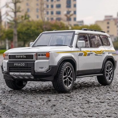 1:24 Scale Prado LC250 Models Cars Toys Alloy Diecast 6 Doors Opened Miniature Vehicles Pull Back Off-road Boys Perfect Gifts