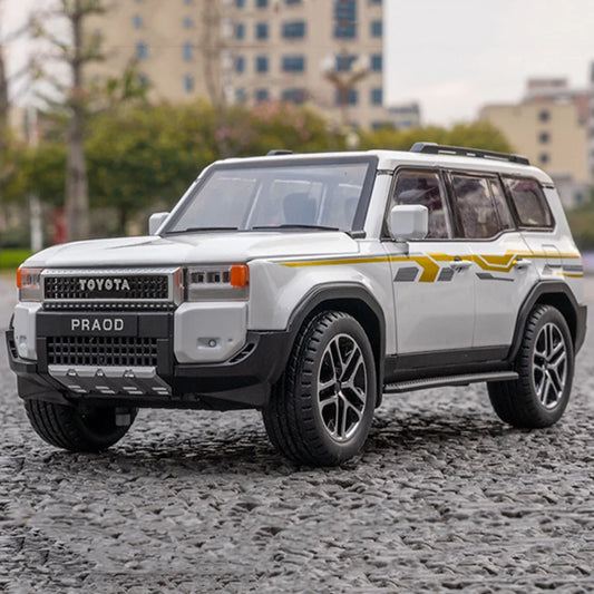 1:24 Scale Prado LC250 Models Cars Toys Alloy Diecast 6 Doors Opened Miniature Vehicles Pull Back Off-road Boys Perfect Gifts