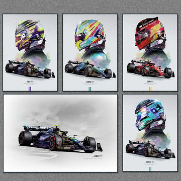 FI Formula One Racing Helmet 2023 Season Championship Team Movement Wall Art Canvas Painting Nordic Poster Living Room Decor