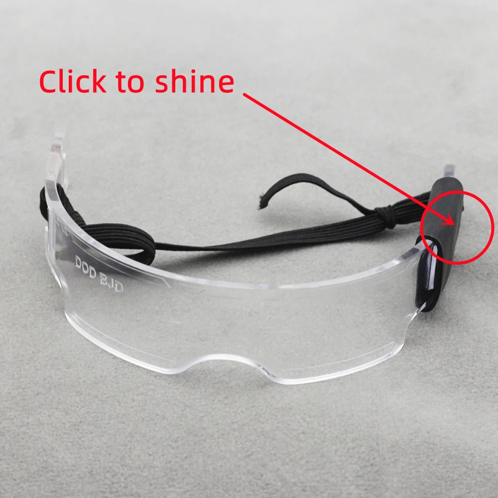 DIY Luminous Glasses Are Suitable for 15-20cm LABUBU Doll Accessories 3D Goggles Color-changing Luminous Children's Toys