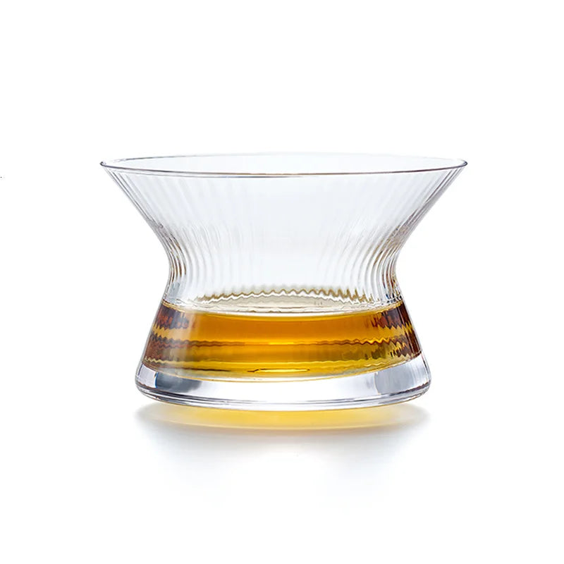 Limited The HANYU Glass Japanese Edo Kiriko Spinning Whiskey Glasses Collection Crystal Whisky Cup Wood Gift Box Brandy Snifters