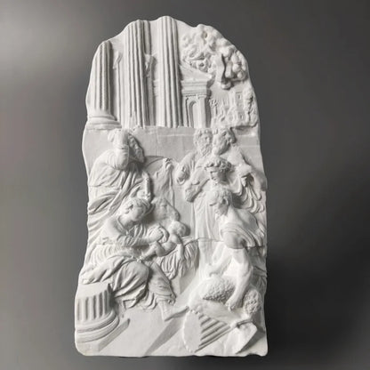 Nordic Retro Relief Art Ornaments Plaster Figure Sculpture Decoration Interior Living Room Figurines Desktop Decor Statue Modern