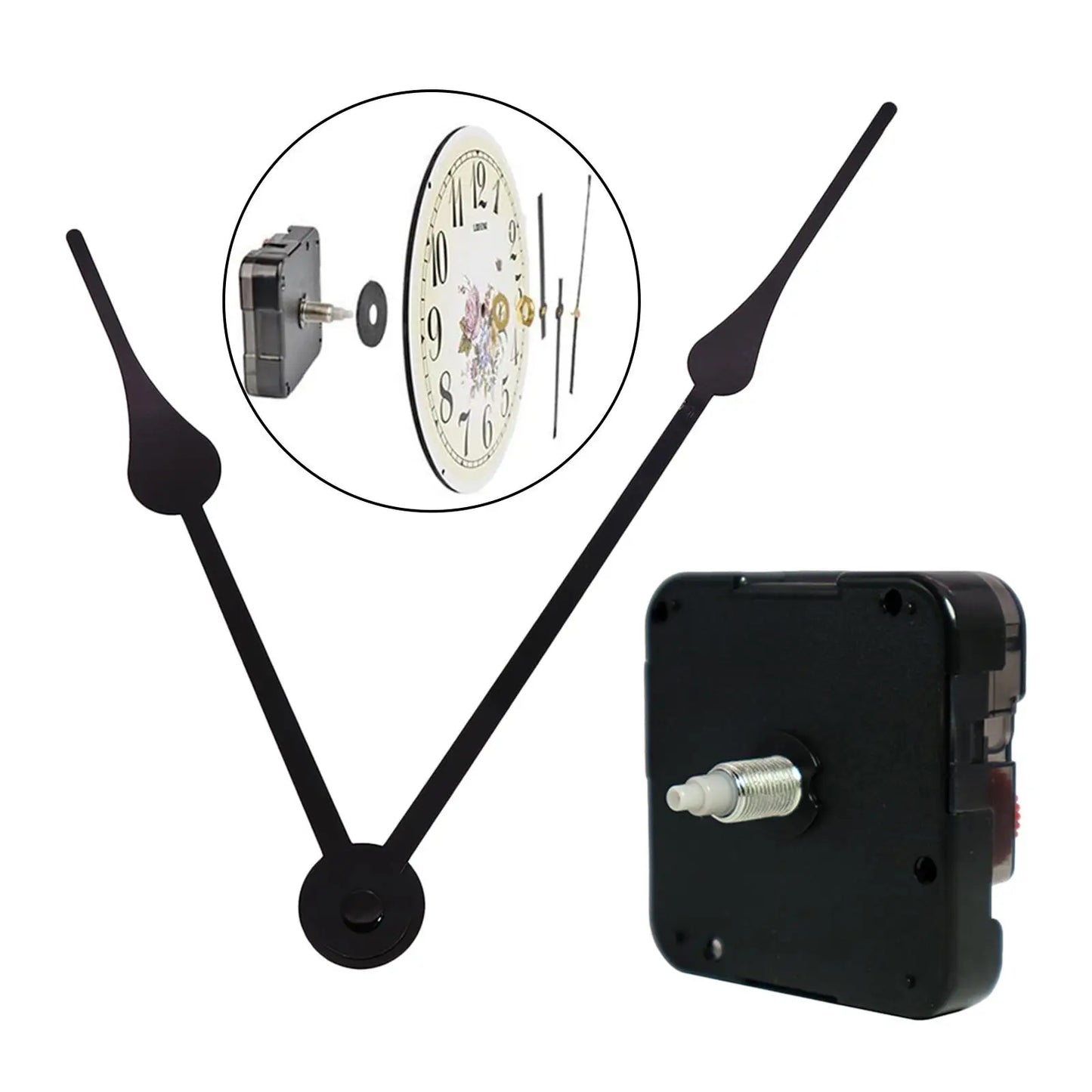 Long Shaft Clock Replacement Movement DIY Wall Clock Movement Mechanism