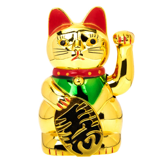 Maneki Neko Figurine Lucky Fortune Cat Japanese Lucky Cat with Waving Arm for Welcoming Fortune Luck Wealth Prosperity Feng