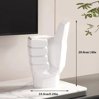2024 New Modern Style Geometry Gesture Sculpture Resin Abstract Hand Love Statue Figurines Creative Wedding Home Living Room