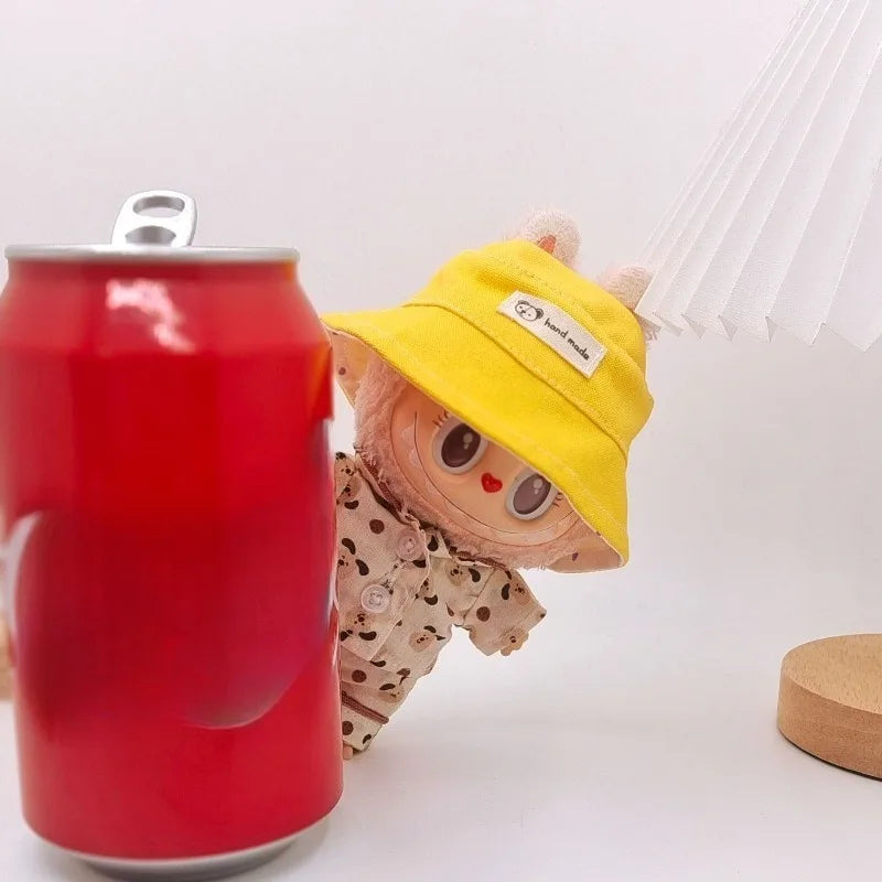 Labubu Silk Spotted Pajamas - Luxe Sleepwear Outfit for 17cm Labubu Doll with Soft Polka Dot Design toys cute blind box