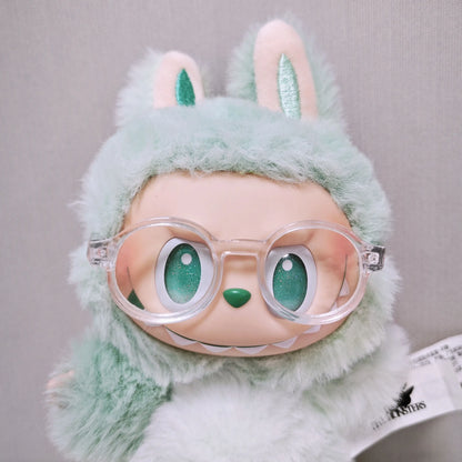 For 17cm Labubu  Transparent Raincoat  Macaron Raincoat Doll Clothes Heartbeat Outfits Labubu Accessories