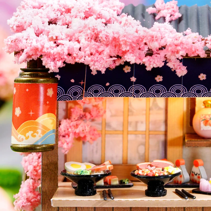 Babyhaus, Mini-Miniatur-Puppenhaus, DIY kleines Haus-Set, zum Herstellen von Raumspielzeug, Heim-Schlafzimmer-Dekorationen mit Möbeln, Holzhandwerk