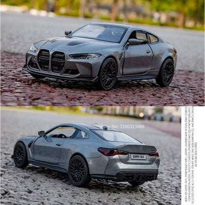 1:36 BMW M4 CSL Chevrolet Camaro 1969 Cars Toys Model Alloy Rubber Tires Miniature Car 2 Doors Opened Vehicle Toddler Kids Gifts