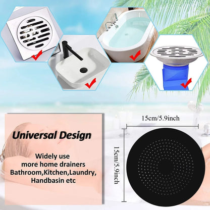 6 Pack Hair Sink Filter Shower Drain Hair Catcher Silicone Sink Strainer Anti-blocking Hair Stopper Kitchen Bathroom Accessories