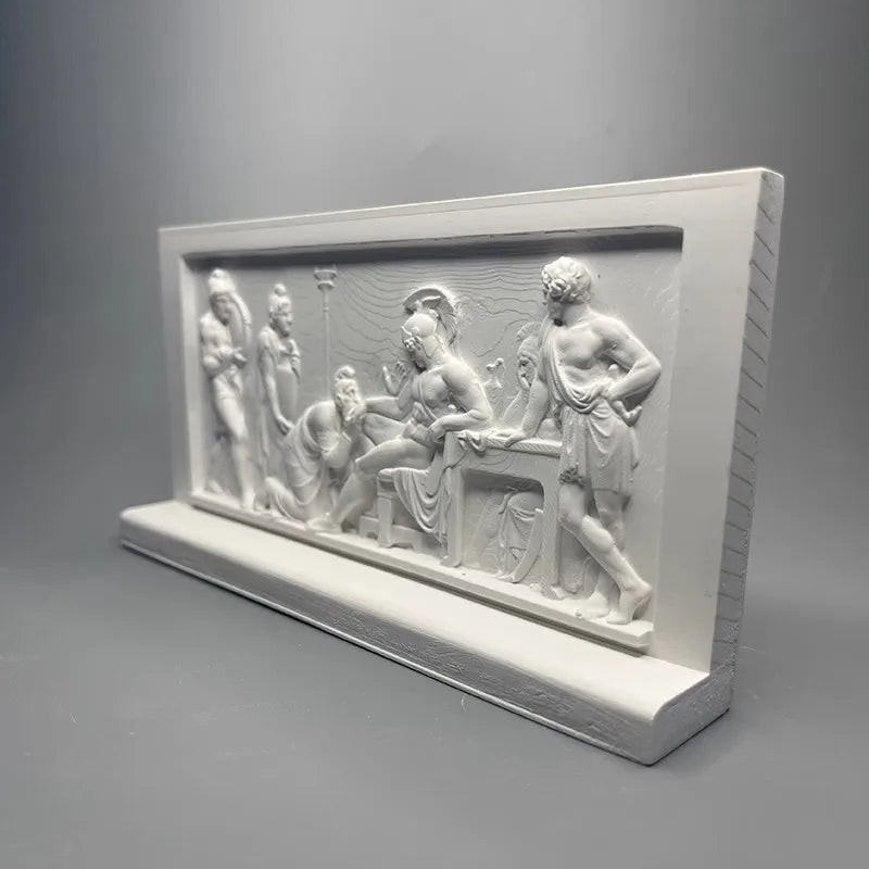 Danish Museum Replicated Figure Sculpture Plane Relief Art Plaster Decoration Stereographic Prints Modern Desktop Ornament