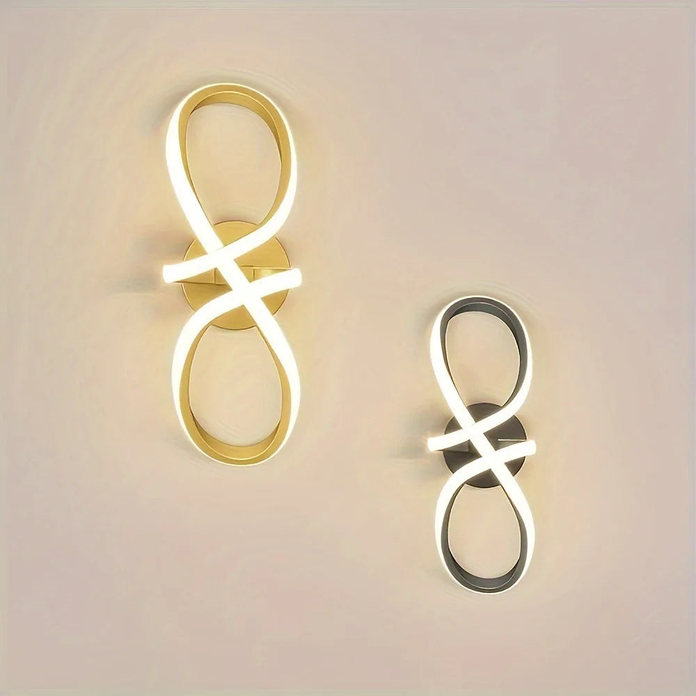 Modern LED Wall Lamp Nordic Gold Bedroom Bedside Wall Lights With Plug Wall Sconce For Minimalist Entryway Corridor Aisle lights