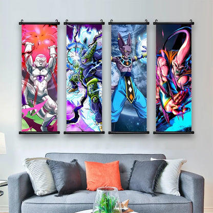Dragon Ball Goku Poster Painting Birthday Gifts Wall Art Living Room Decoration Paintings Modular Bejita Hanging Scrolls Decor
