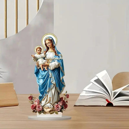 Blessed Mary Sign Religious Gift Sign 2D Christian Catholic Art Collection Art