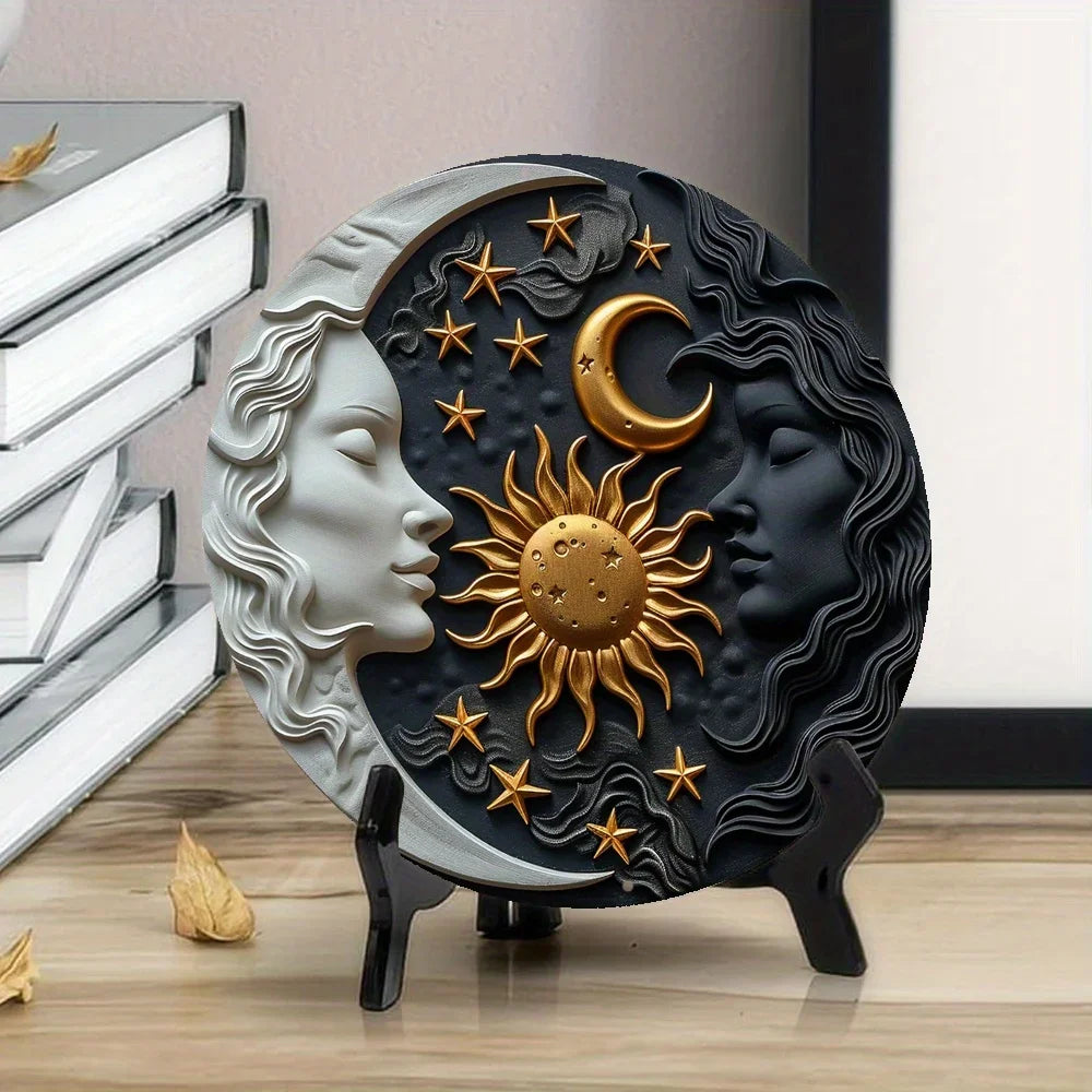 Sun And Moon 8X8" Aluminum Sign - Unique Kitchen & Summer Vacation Decor