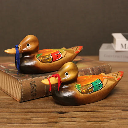 2PCS Chinese Mandarin Duck Ornaments Yuan Yang Love Birds Figurine Feng Shui Desktop Creativecrafts Home Accessories Decorations