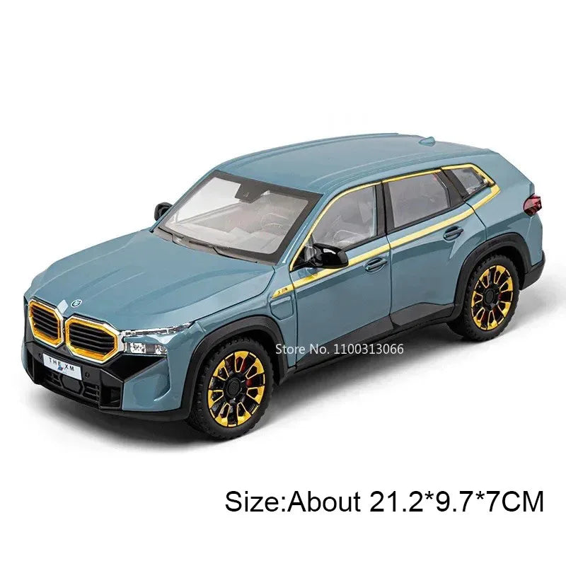 1:24 Scale i5M60 XM Toys Models Cars Alloy Diecast Rubber Tires Miniature Vehicle with Light Sound Car Kids Children's Day Gifts