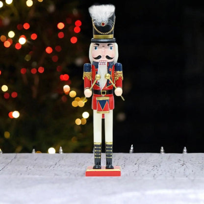 Christmas Nutcracker Figure Decor 40cm Wooden Nutcracker for Home Kids Gifts
