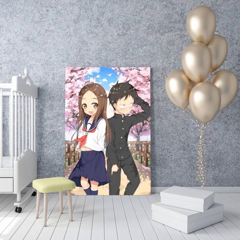 Anime Teasing Master Takagi-san Poster Wall Art Home Decor Room Decor Digital Painting Living Room Restaurant