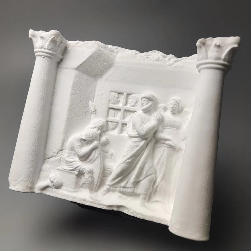 Nordic Art Retro Relief Ornaments Plaster Figure Sculpture Decoration Ornaments Art Home Luxury  Modern Living Room Figurines