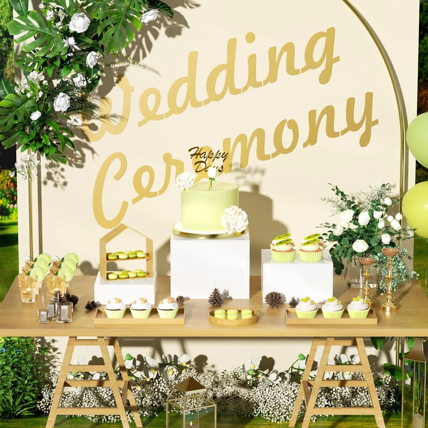 6Pcs Acrylic Display Stands with Hollow bottoms Food Risers Buffer Risers for Food Flower Arrangements Dessert Cake Cosmetics