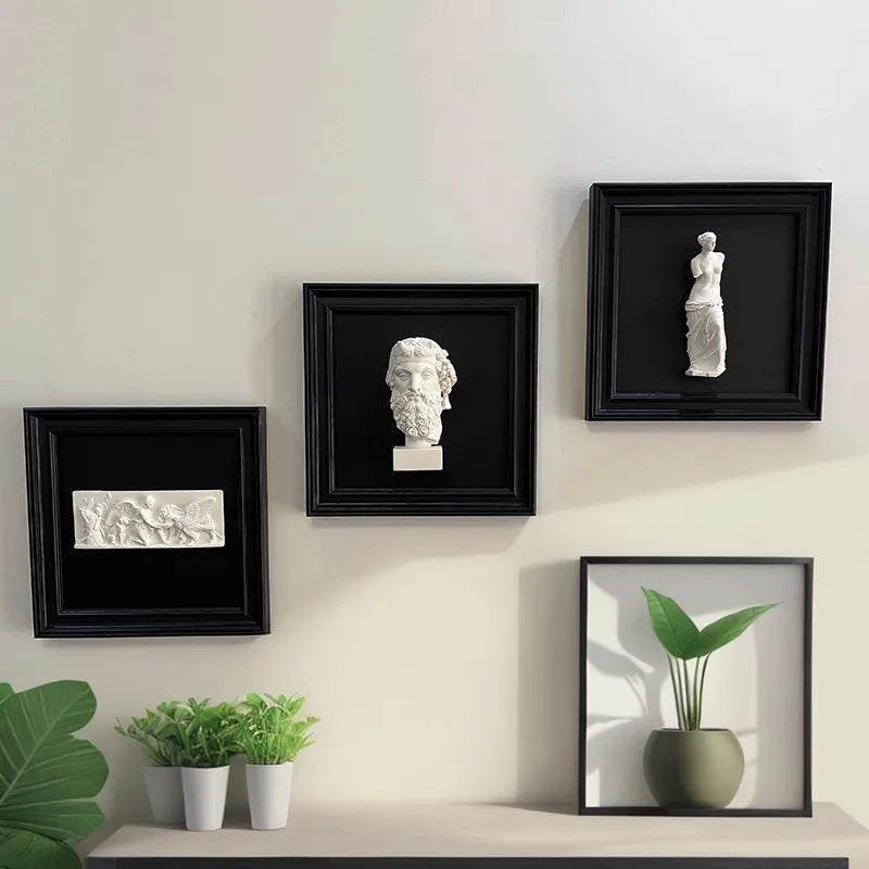Dionysus Retro Roman Art Sculpture Three-Dimensional Modern Wall Luxury Decoration Hanging Painting Desktop Bookshelf Ornaments