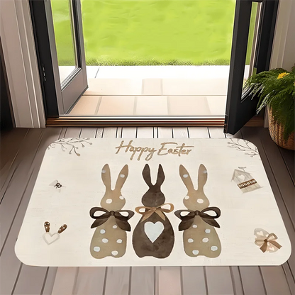 Easter Bunny Welcome Entrance Doormat Home Decoration Living Room Bedroom Kitchen Floormat Balcony Hallway Bathroom Non-slip Mat