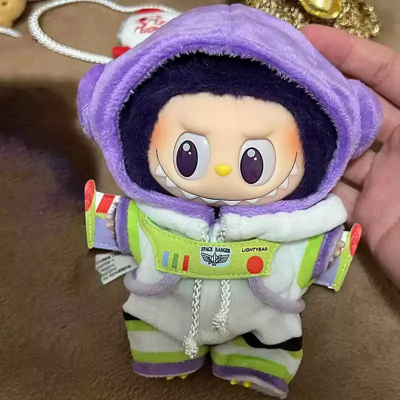 New Labubu Clothes Buzz Lightyear Baby Doll Clothes Toy Story For 17cm Labubu Clothing Replaceable Fashion Clothes Toys