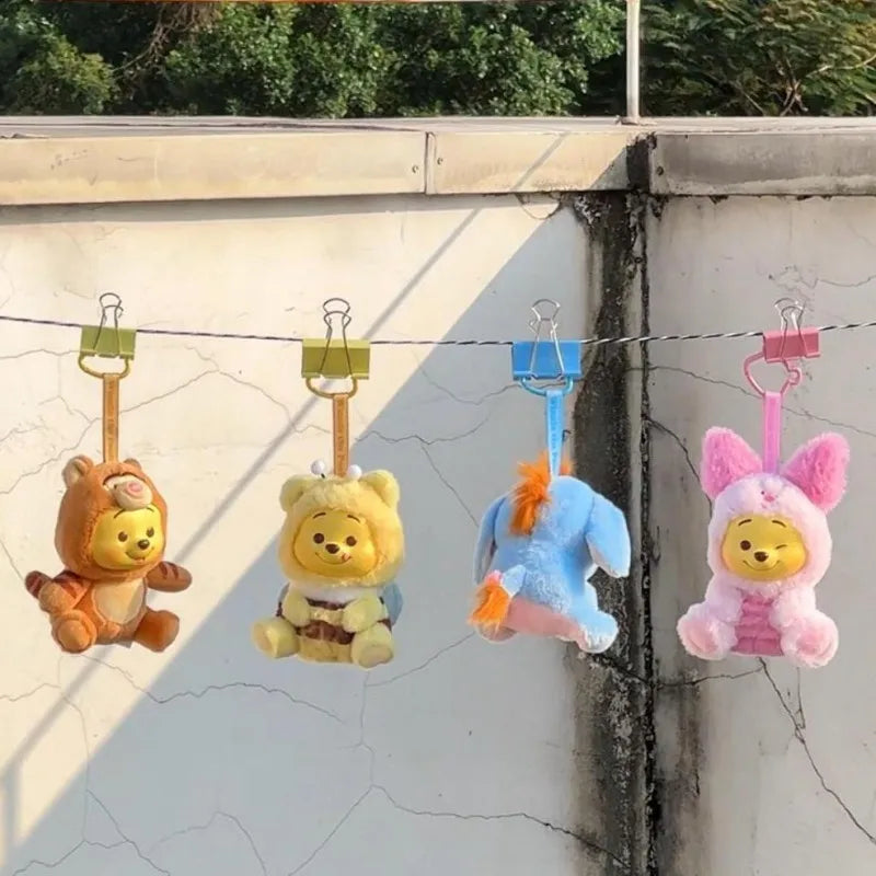 Disney Winnie the Pooh Naughty Party Vinyl Plush Blind Box Pooh Bear Bag Pendant Mystery Box Surprise Toy Cute Doll Decor Gifts