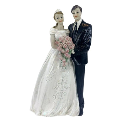 Elegant Wedding Cake Toppers Bride and Groom Resin Figurine for  Wedding Cake Topper Bride Groom Couple Figurine Decoration